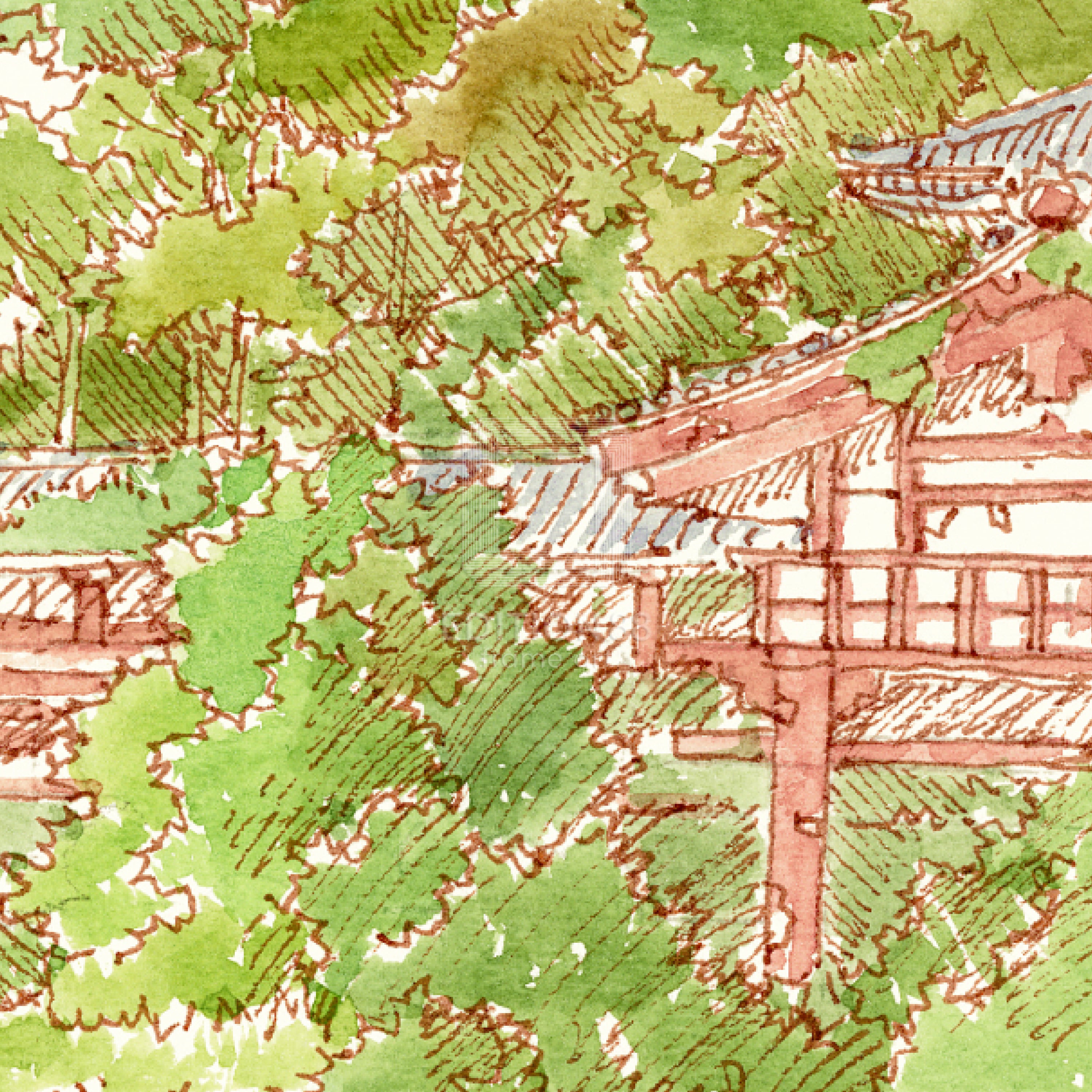 Tokyo Genso / 88Graph Mini 'Byōdō-in Phoenix Hall Genso (watercolor)'