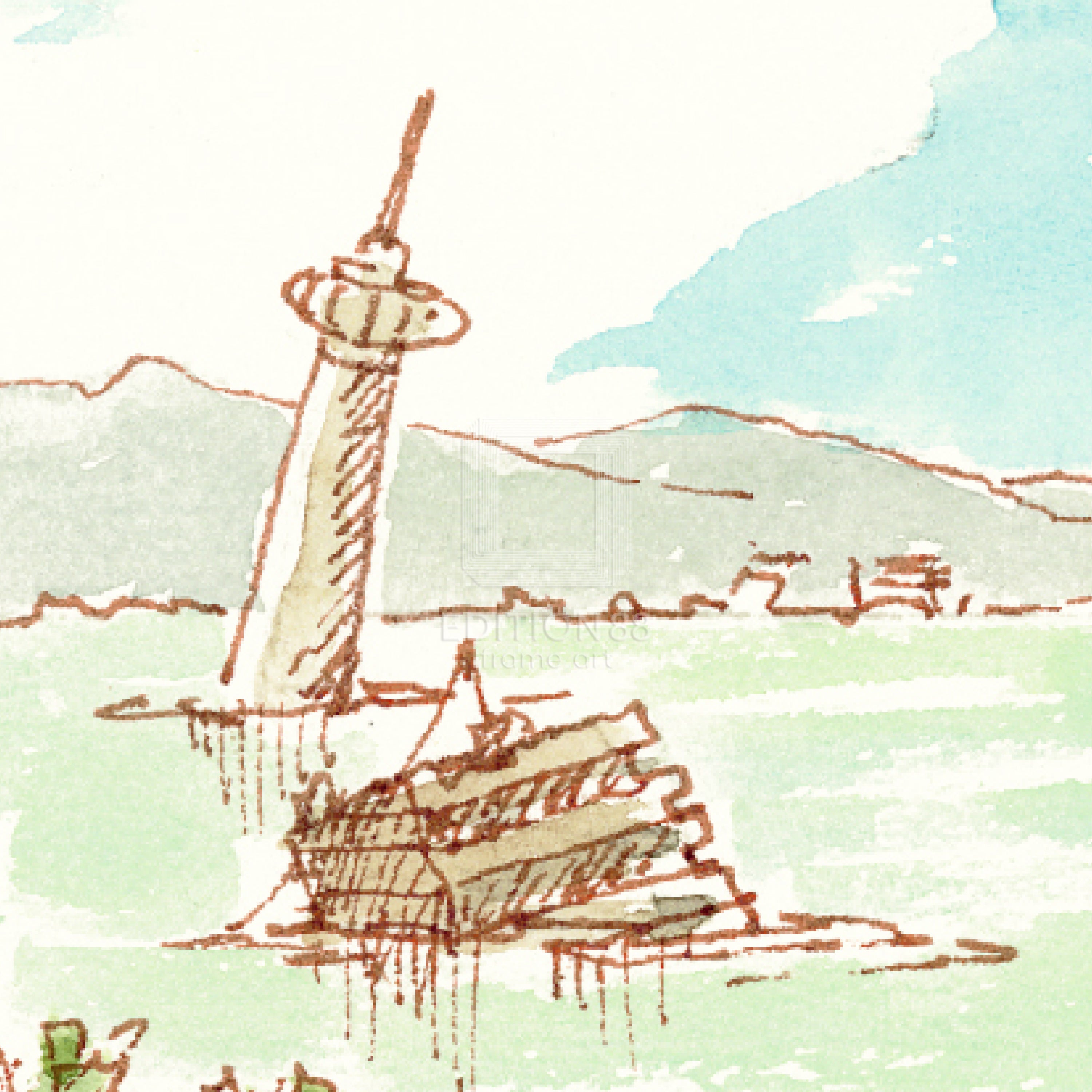 Tokyo Genso / 88Graph Mini 'Kiyomizu-dera Genso (watercolor)'