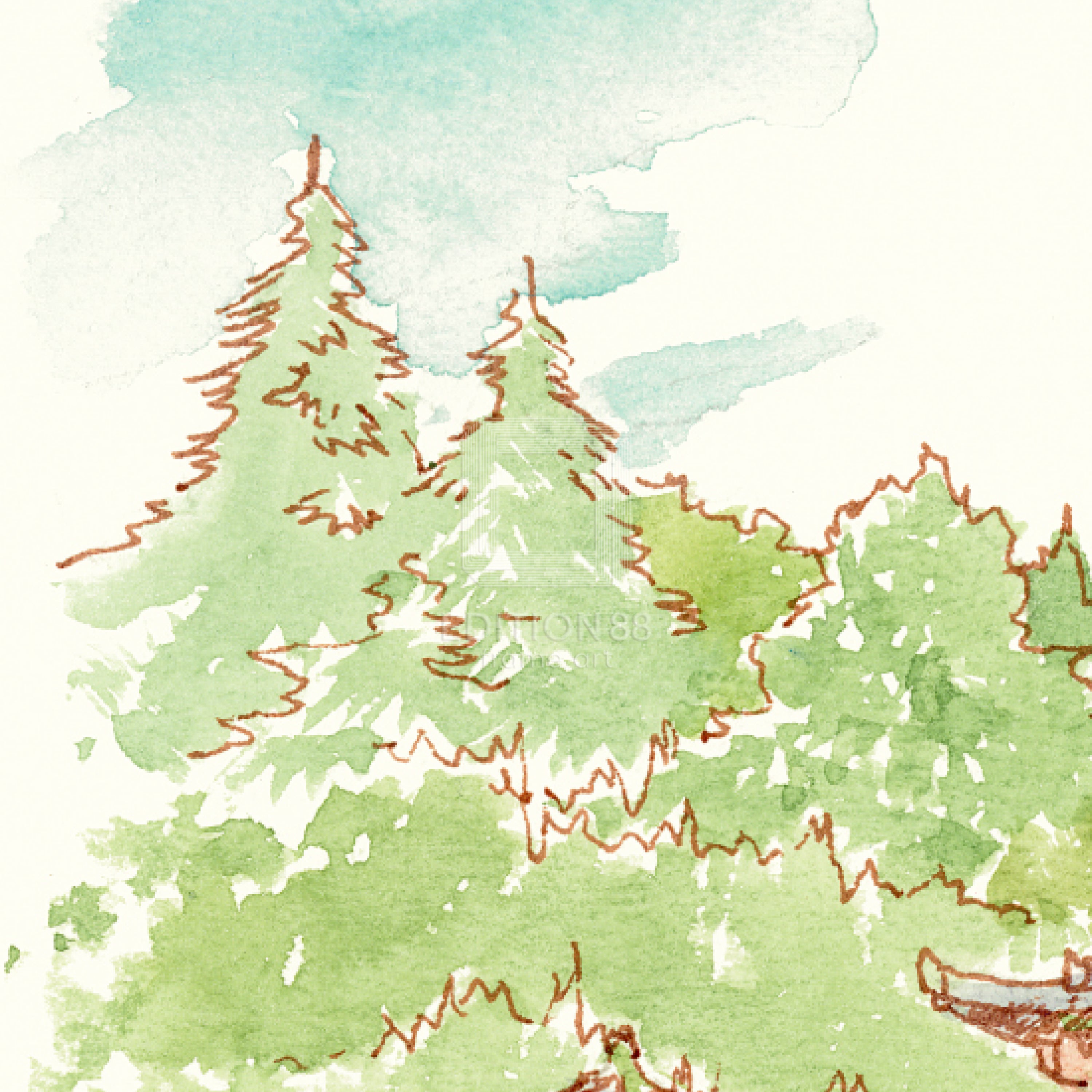 Tokyo Genso / 88Graph Mini 'Byōdō-in Phoenix Hall Genso (watercolor)'
