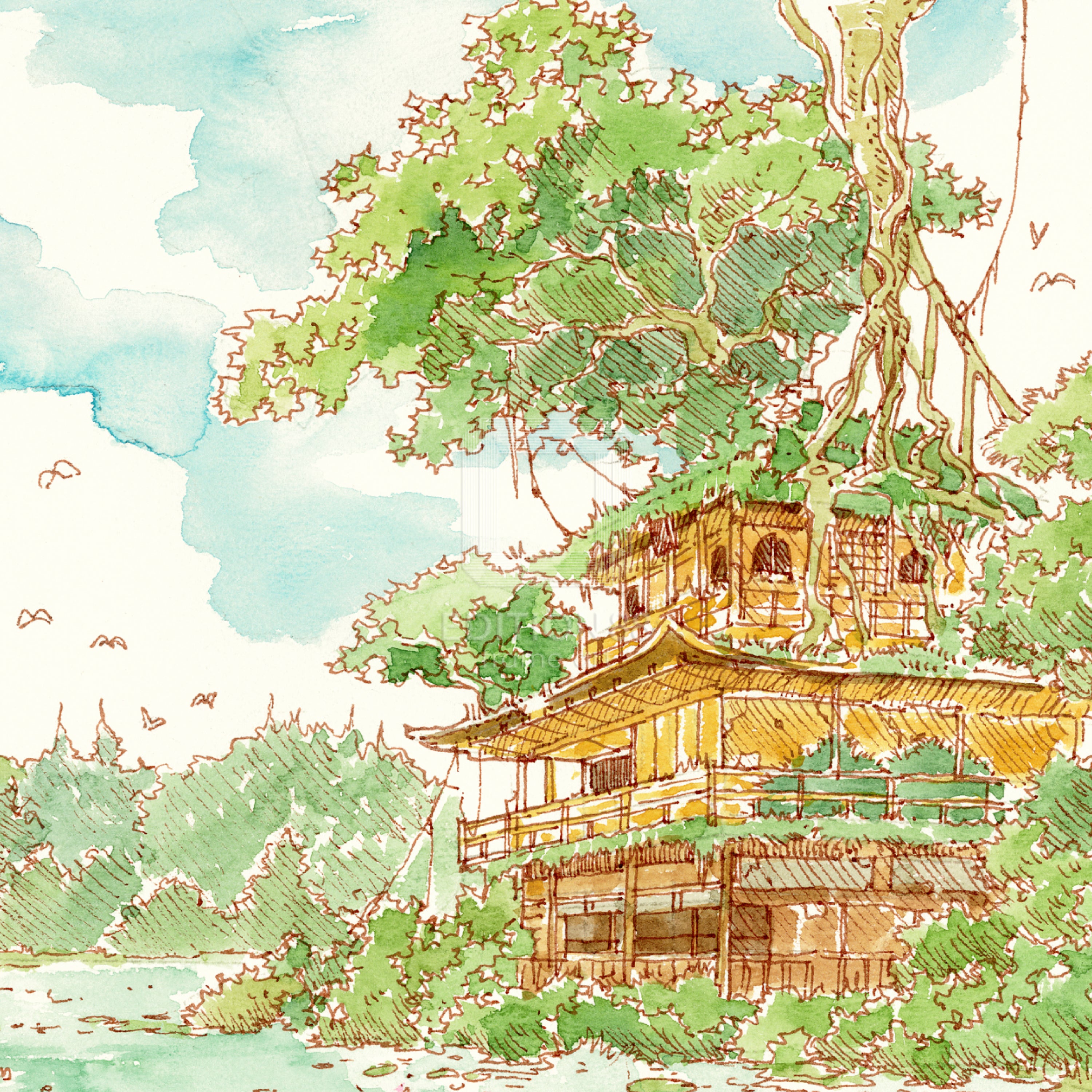 Tokyo Genso / 88Graph Mini 'Kinkaku-ji Genso (watercolor)'