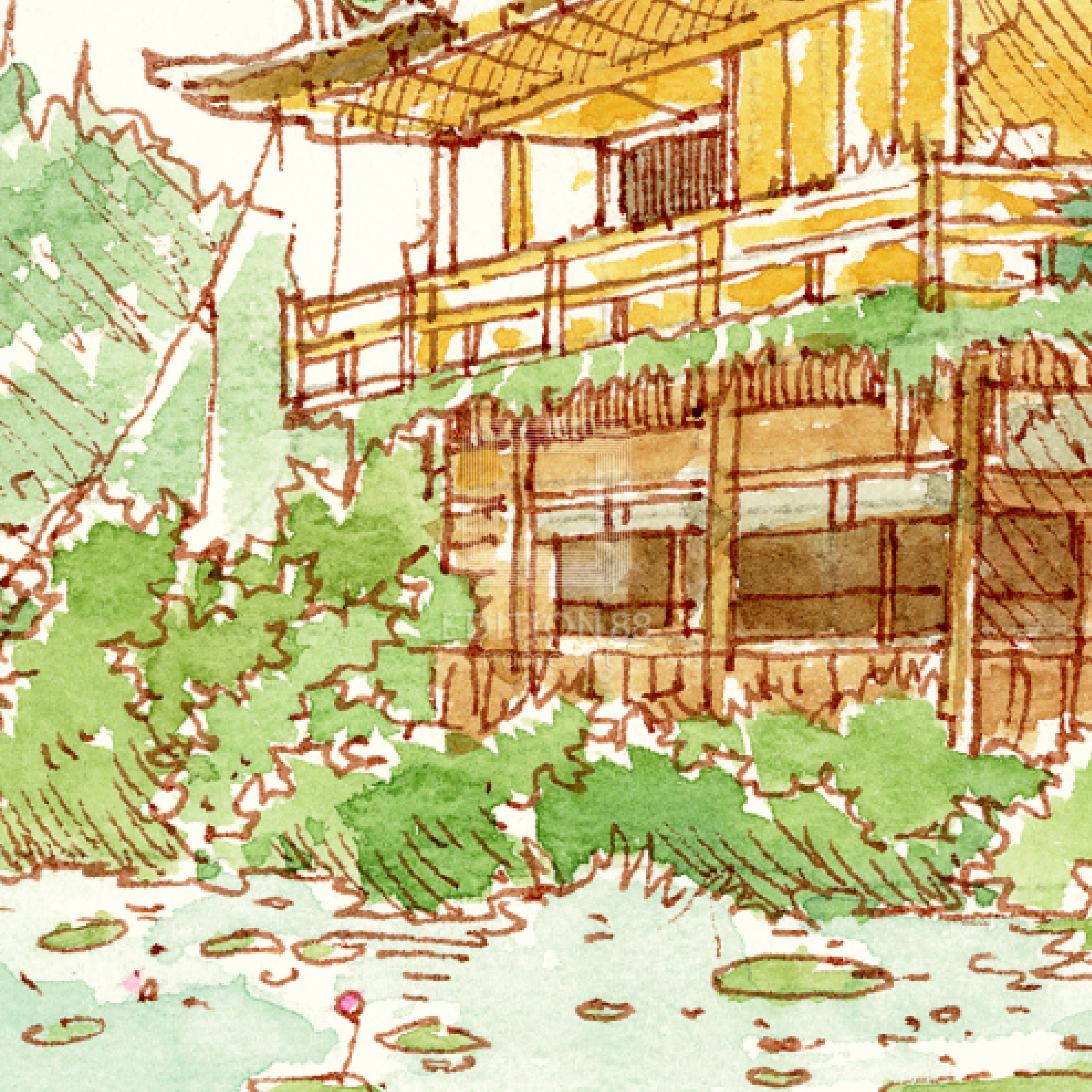 Tokyo Genso / 88Graph Mini 'Kinkaku-ji Genso (watercolor)'