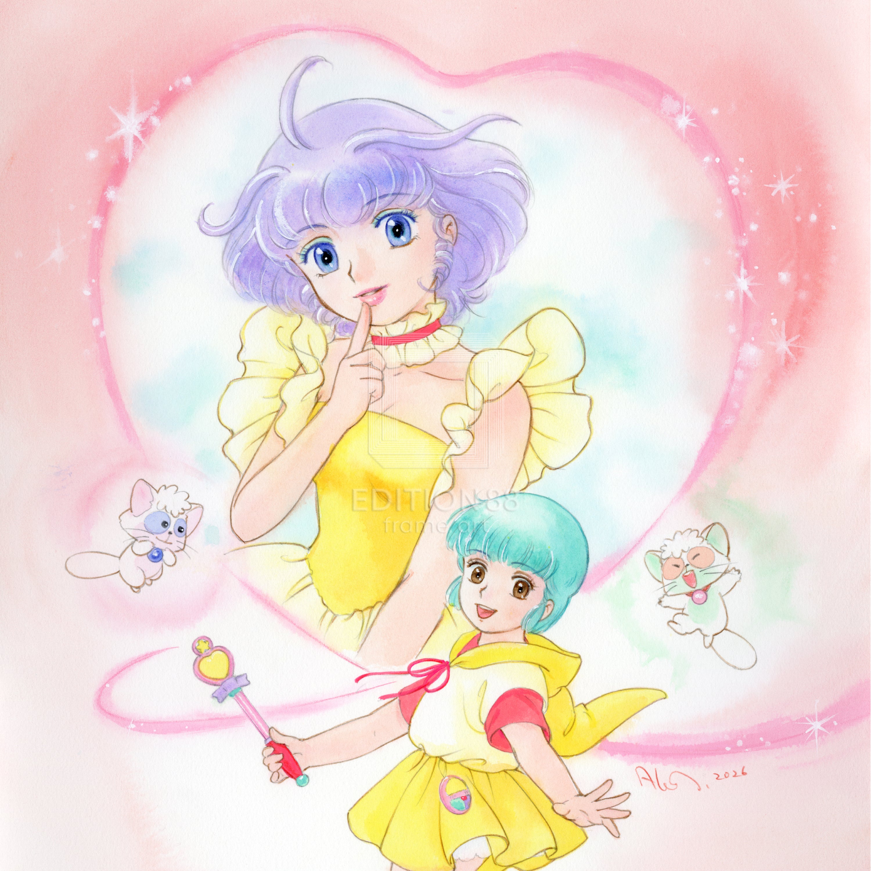 絵画 mami This artwork was created as main visual of 'Happy Valentine! 2026'.